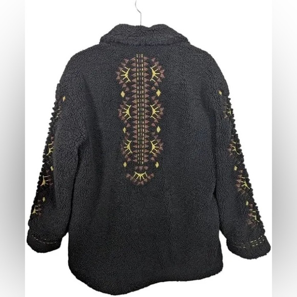Free People x Driftwood Sheeba embroidered Sherpa jacket - Picture 9 of 16